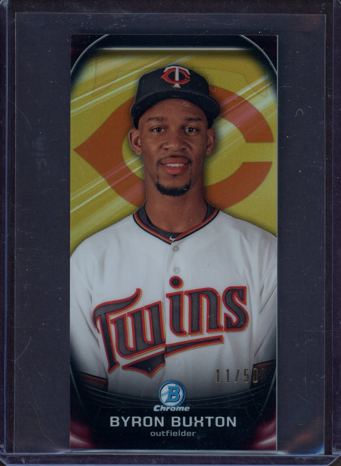 BYRON BUXTON ~ 2015 Bowman Chrome Prospect Profiles Minis Gold #PP-1