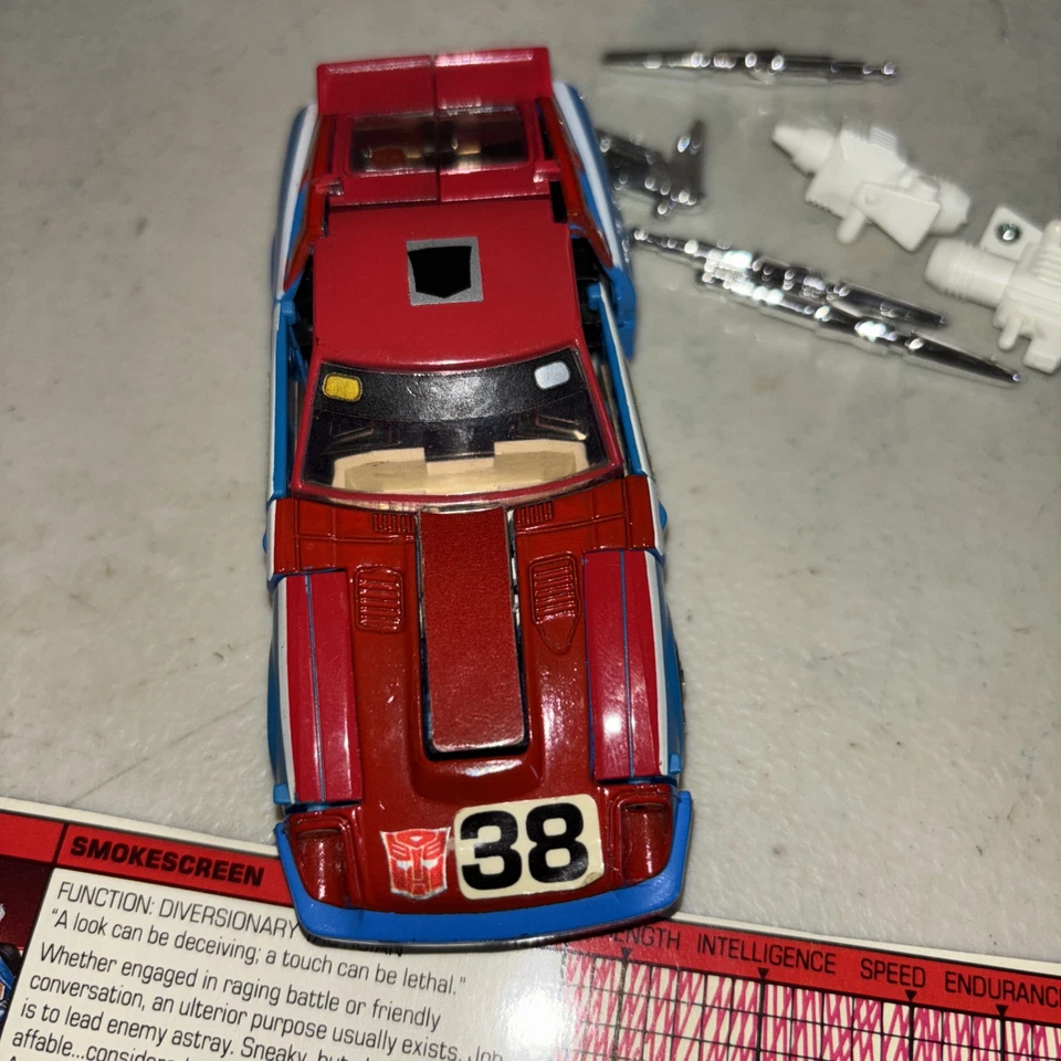 NICE 100% Complete TRANSFORMERS G1 SMOKESCREEN Figure VINTAGE Takara Minty - Image 3 of 4