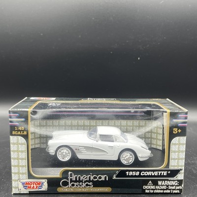 Motor Max American Classics 1:43 Corvette 1958 White Premium Diecast Collection
