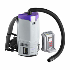 ProTeam GoFit 6 Cordless Bagged Backpack Vacuum 6 qt HEPA w/ Hose Wand Tool