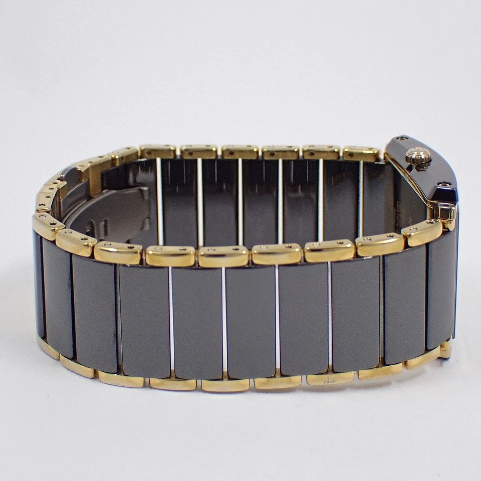 Reloj Hombre Rado Integral Cerámica x Oro GP 4P Diamante Esfera Negra 212.0204.3 Foto 4 de 4