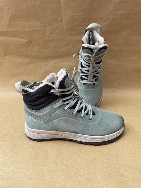 Women Quechua Boots Turquoise Suede 34.5
