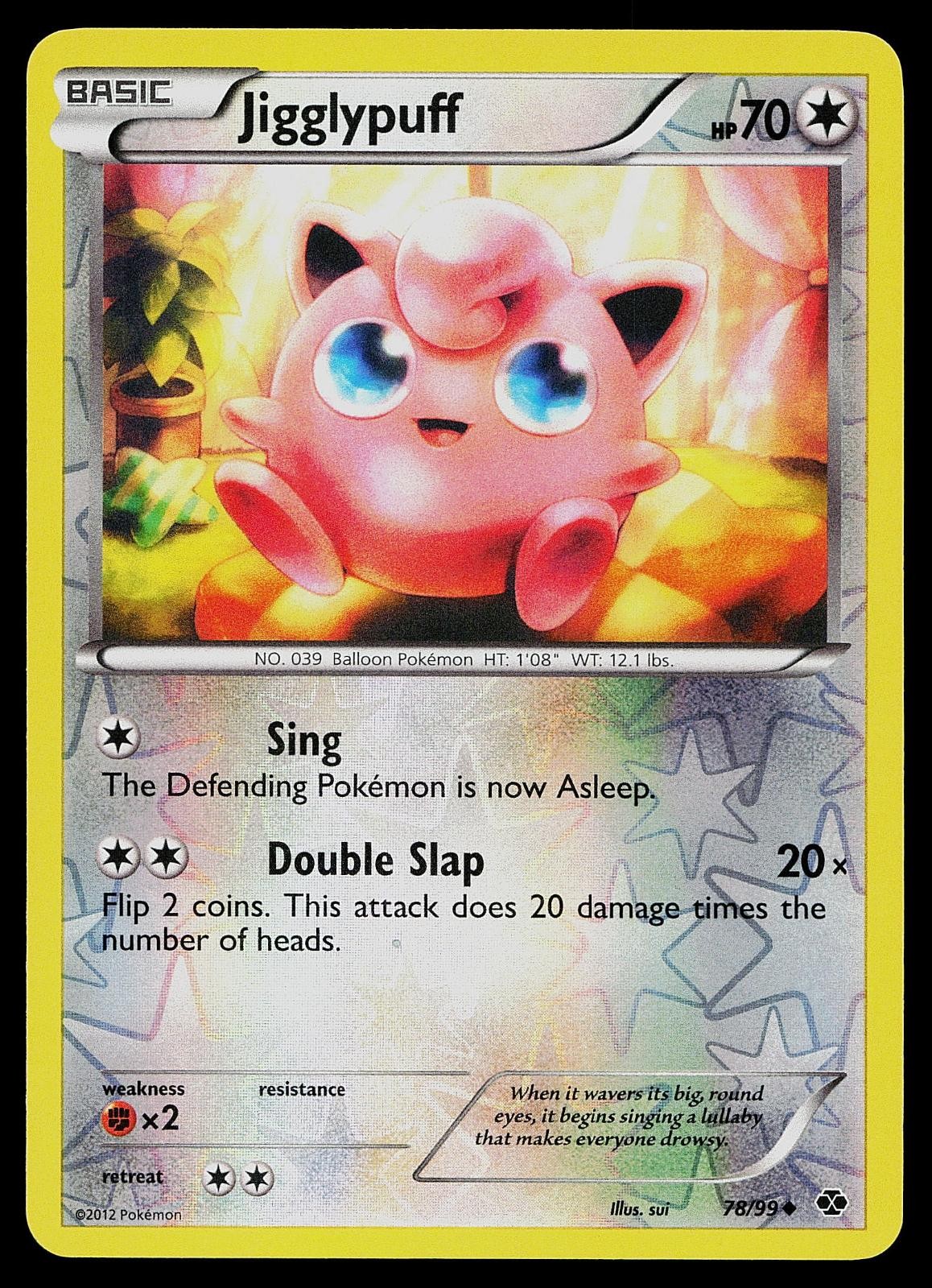 Pokemon Card - Jigglypuff Next Destinies 78/99 Reverse Holo Uncommon