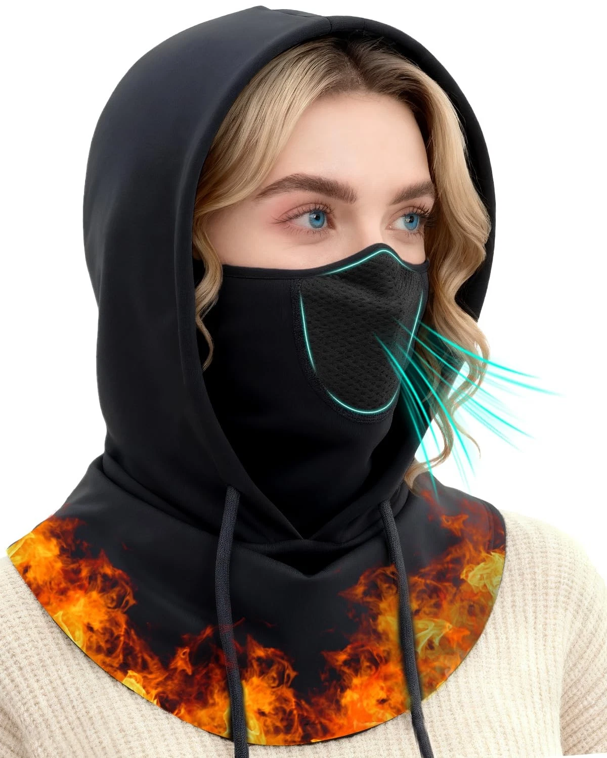 3 in 1 Winter Thermal Balaclava Hood, Breathable Fleece Windproof Face Ski Ma...