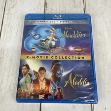Aladdin 2-Movie Collection (BLU-RAY + DVD + DIGITAL CODE) Brand New Sealed