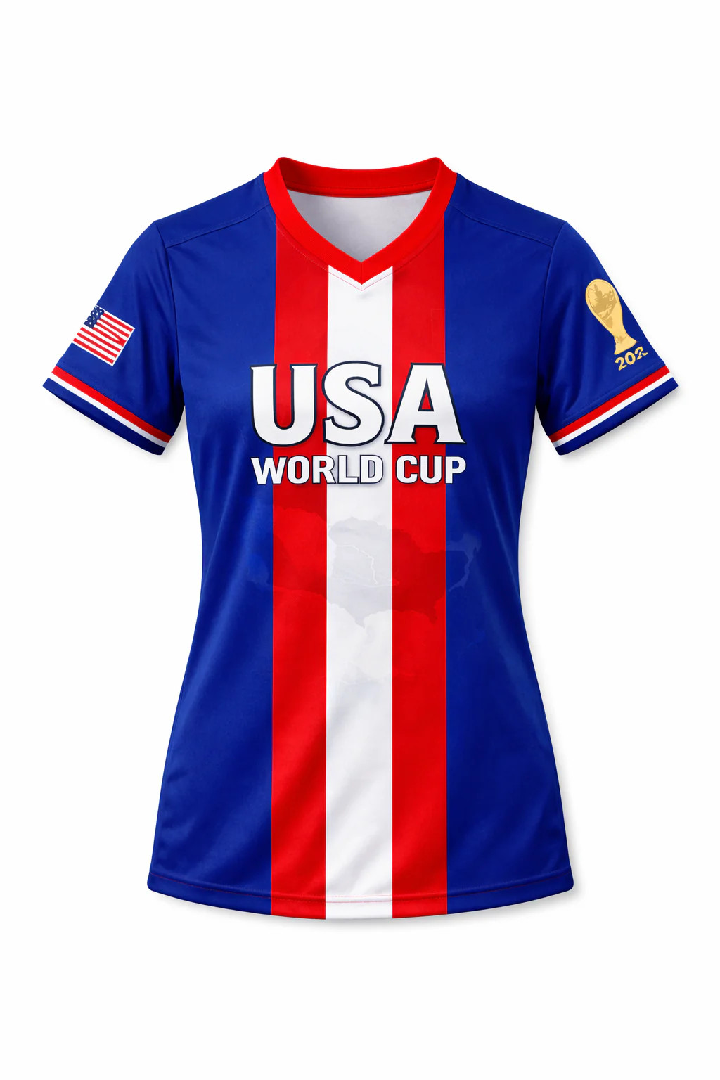 USA Women’s Soccer Fan Edition Jersey – Custom Women’s Fit  Red, White & Blue