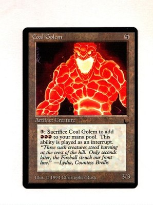MTG Coal Golem SP/NM- The Dark Magic the Gathering ~ Free Shipping ~