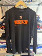 Nike Connecticut Sun WNBA Team Issue Pregame Shooting Shirt Blue Mens Size M