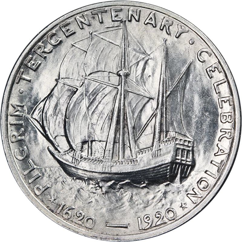 1921 Pilgrim Commem Half Dollar Choice BU+ Blast White Superb Eye Appeal - Image 2 of 2