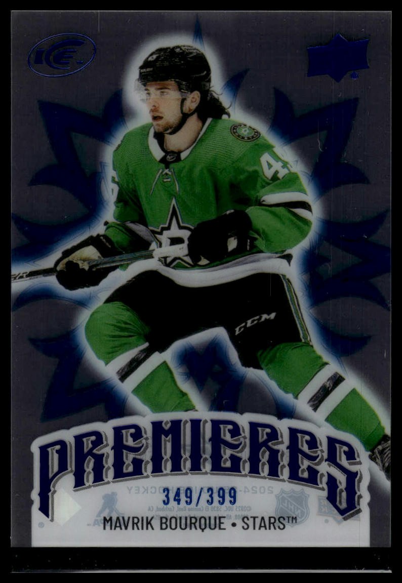 2024-25 Upper Deck Ice #219 Mavrik Bourque Blue #/399 SN