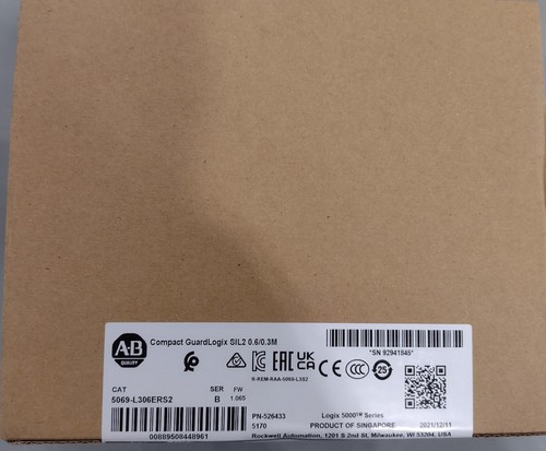 Controlador de seguridad Allen-Bradley 5069-L306ERS2 GuardLogix5380 sellado de fábrica - Imagen 2 de 5