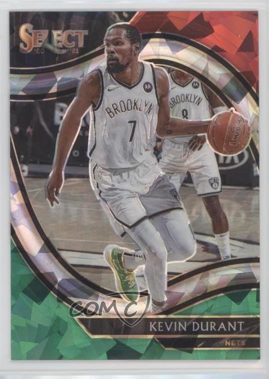 2020 Panini Select Courtside Red White Green Cracked Ice Prizm Kevin Durant 0dq7