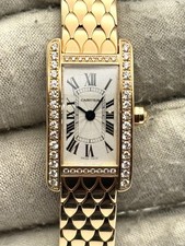 Cartier Tank American Diamond Bezel Rose Gold WB710012 Box & Papers 2018