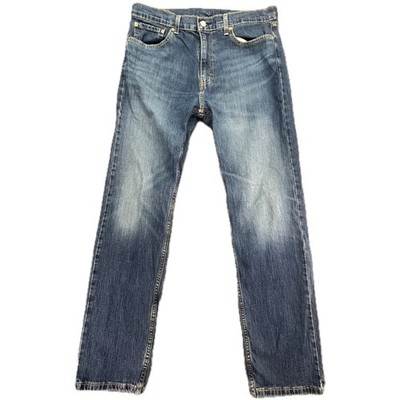 Levi Strauss 505 Mens Jeans W36 L34 Blue Denim Straight Fit