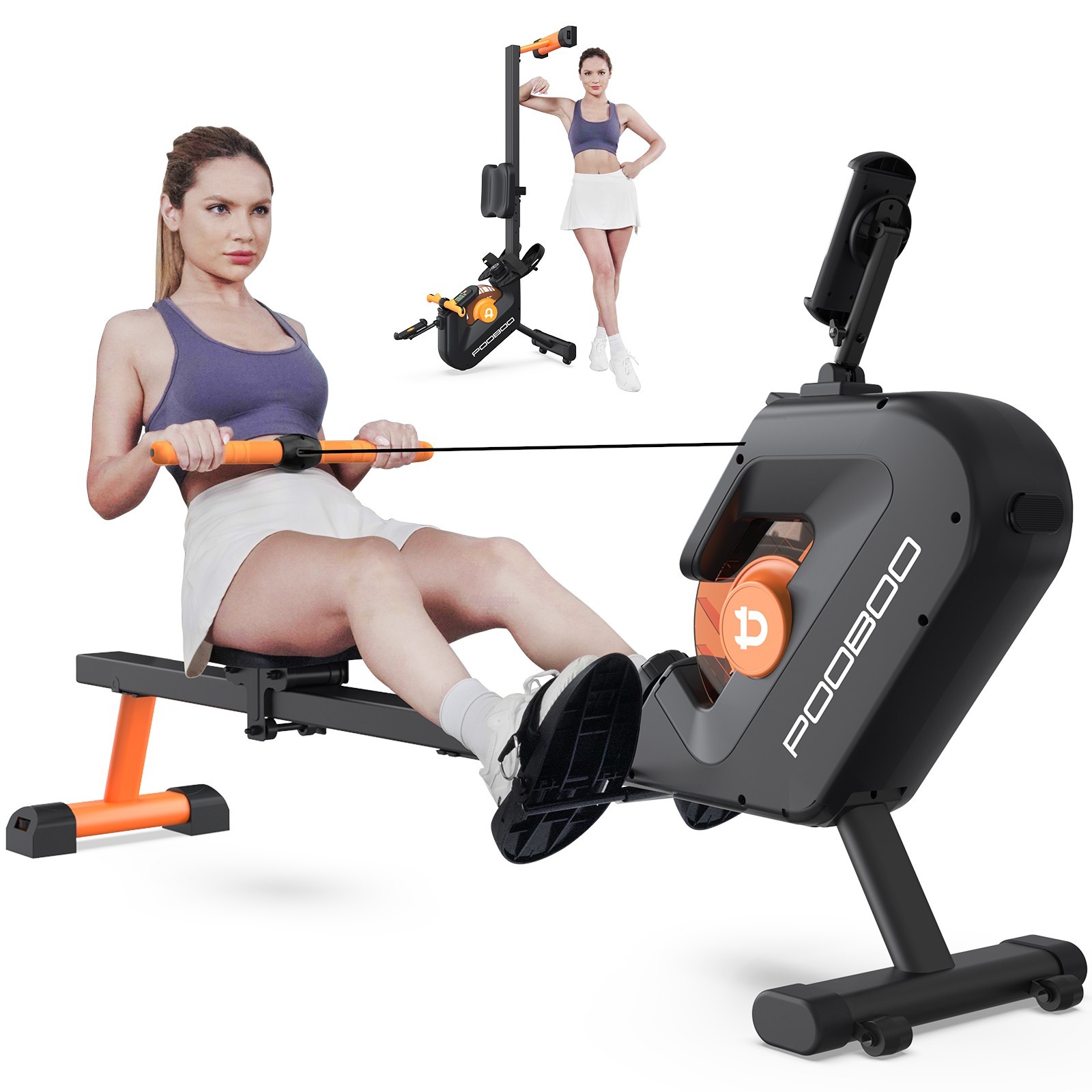 Home Magnetic Rowing Machine 16 Levels of Quiet Resistance Cardio Exercise Rower