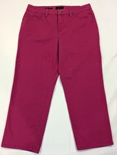 Charter Club Women's Bristol Capri Pants Bold Strawberry Size 14