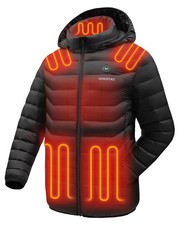 Unisex Heated Jacket with Battery, Heated Coat for Women and Men with Detacha...