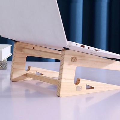 1Pc Desk Wooden Laptop Holder Stand for Notebooks Ergonomic Height