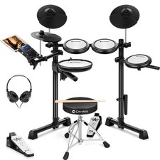 cAHAYA Electric Drum Set   Beginner Electronic Drum Kit for Kids  Adults