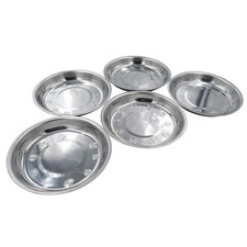5 PCS Dog Cat Bowls Stainless Steel Dish Pet Food Water Feeding Station Sets