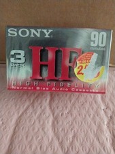 New 3 Pack Sony Audio Cassette High Fidelity 90 Minute Tapes Designed For Music