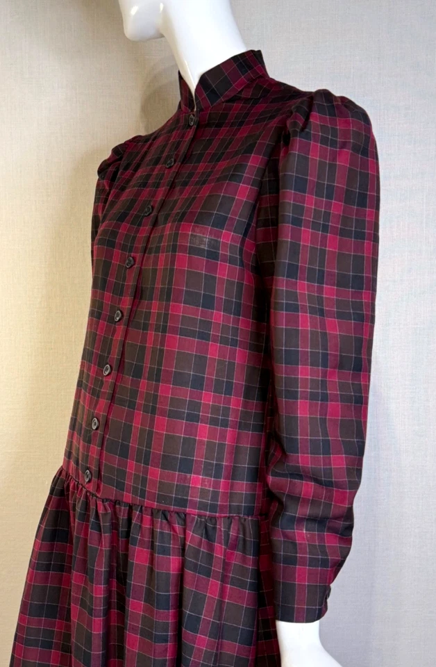 Vestido Liberty Of London tejido a cuadros lana callis talla 8, de colección Inglaterra años 80 Foto 3 de 4