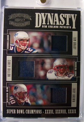 2005 DONRUSS THROWBACK THREADS TOM BRADY DYNASTY SSP /50 PATCH CARD RARE READ