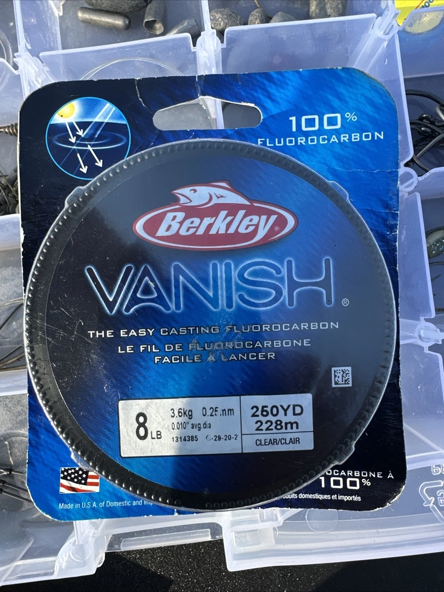 BERKLEY Vanish Fluorocarbon – Bobina Lenza Da Pesca 228m – Invisibile In Acqua, Resistenza 7,7 Kg, Ø 0,38 Mm