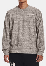 UNDER ARMOUR Men's XL UA Rival Terry Logo Crewneck Sweatshirt Heather Grey EUC