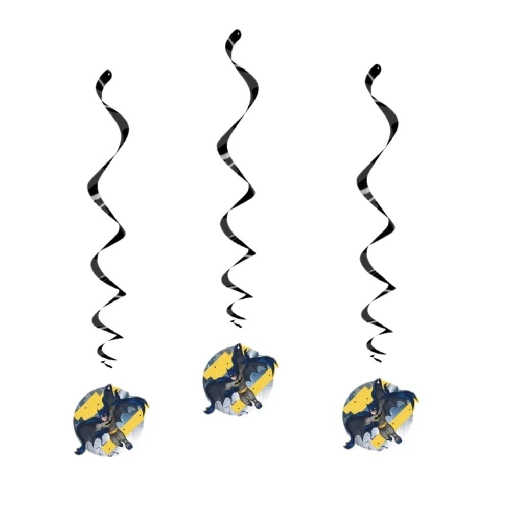 Stunning Batman Hanging Swirl Decorations (66cm) Perfect for Superhero Themed