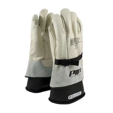 Pip 148-4000/8 Top Grain Cowhide Protector, Gauntlet Cuff, Straight Thumb, 8, 1
