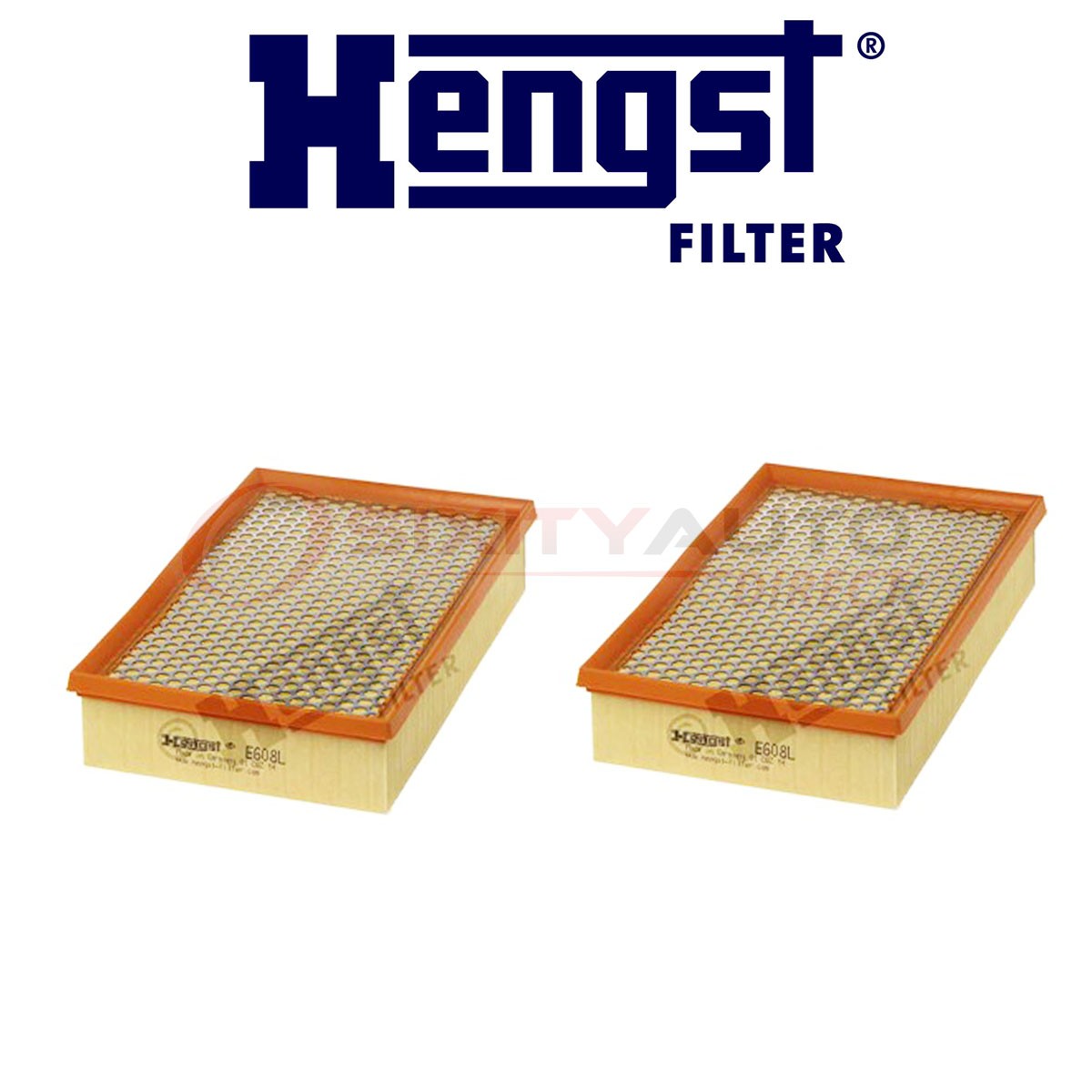 2 pc Hengst Air Filter for 2004-2012 Rolls-Royce Phantom 6.7L V12 - Intake jk