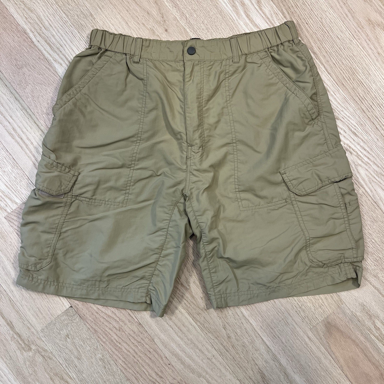 REI Co-op Shorts Men's L Khaki Nylon Cargo Hiking UPF 50+ Outdoor Hiking Active