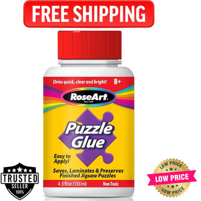 Jigsaw Puzzle Glue with Applicator - Saves, Laminates and Preserves Finished