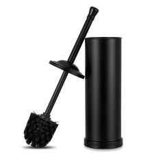 Black Toilet Brush and Holder Set,304 Stainless Steel Toilet Bowl Brush and H...