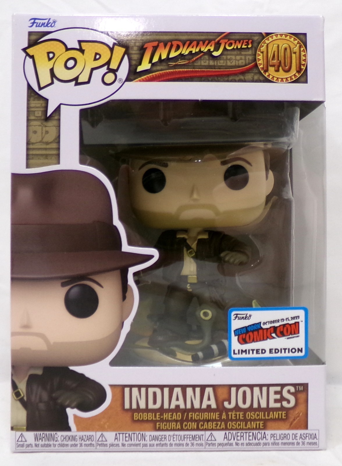 2023 Funko Pop! 1401 Indiana Jones Con Serpenti New York Convention Esclusivo