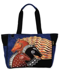 Sun'N'Sand Midnight Mares Blue Tote Bag, 20'' x 5'' x 12''