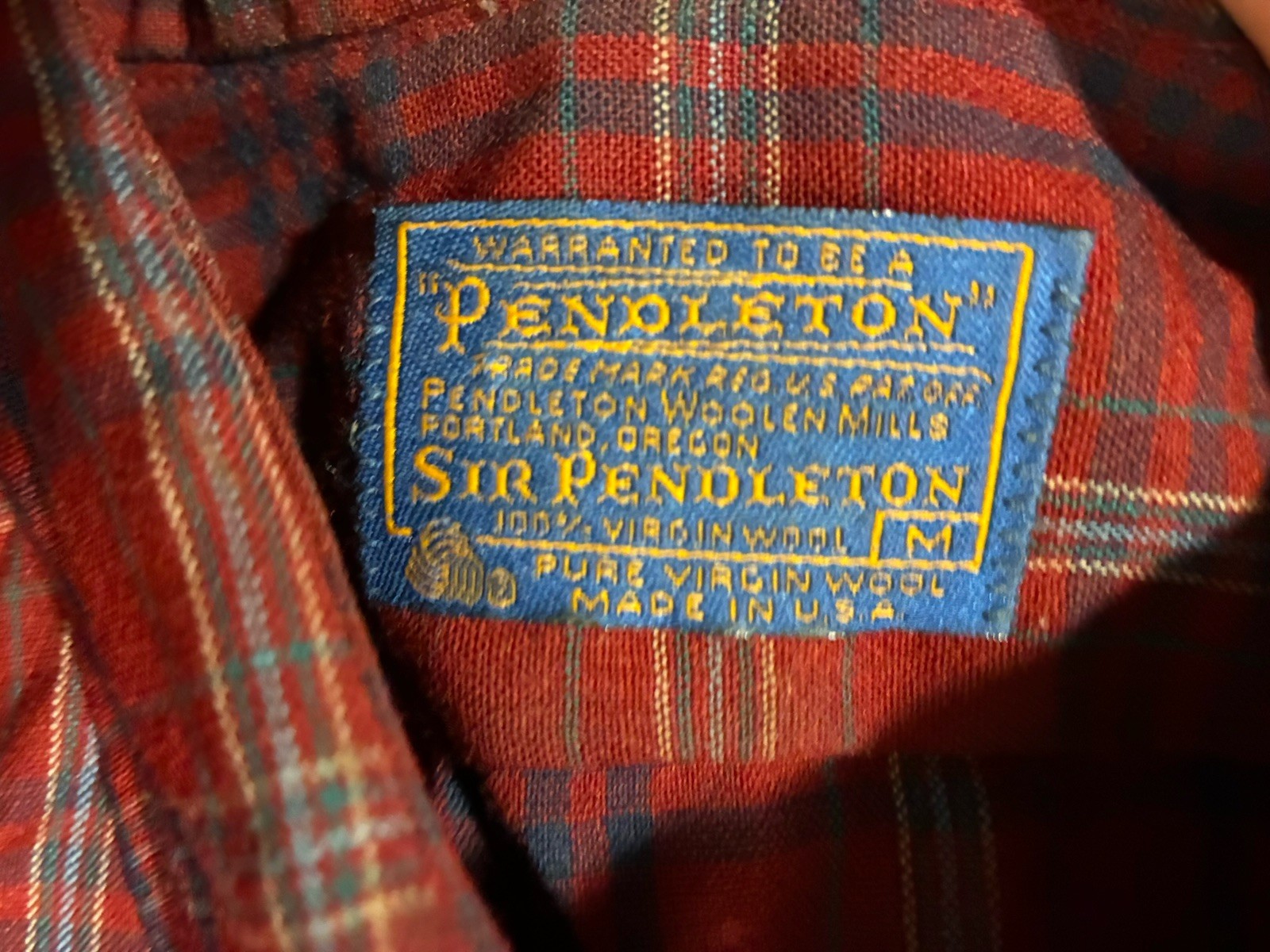 VTG Pendleton Long Sleeve Button Down Tartan Wool… - image 6
