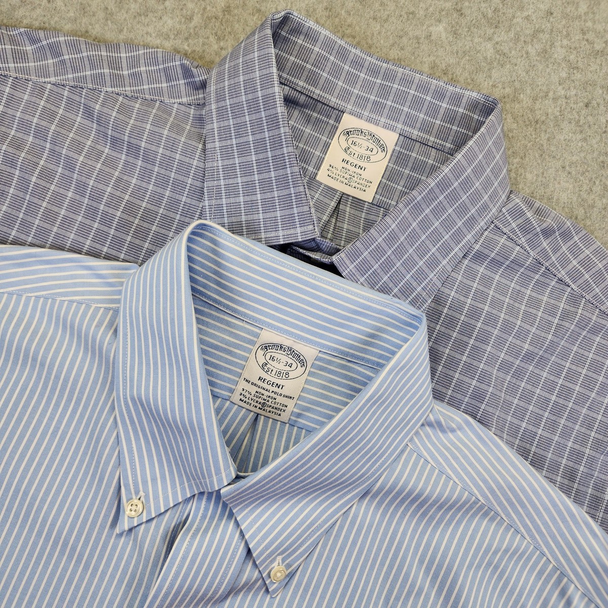 green emerald velvet dress White & Blue Slim Fit Regent Track Stripe Formal Shirt