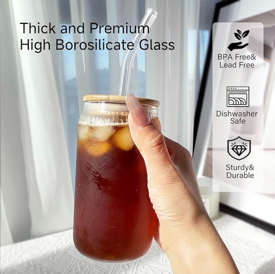 Tumbler with lid and straw –Perfect for Iced Coffee, Tea & Refreshing Drink