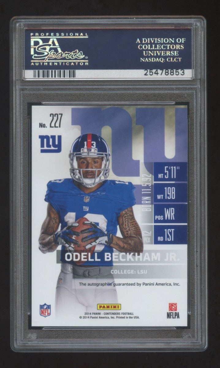 RAVENS‼️ PSA10 ODELL BECKHAM JR RC AUTO PSA 10 ODELL BECKHAM JR 2014 CONTENDERS ROOKIE TICKET