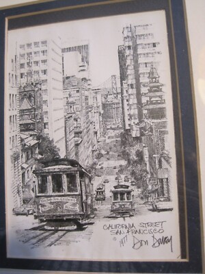 Don Davey California Street San Francisco Print Signed&Dated