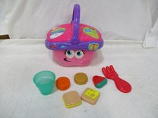 Leap Frog Shapes  Sharing Picnic Basket Toy Educational Interactive Pink Purple