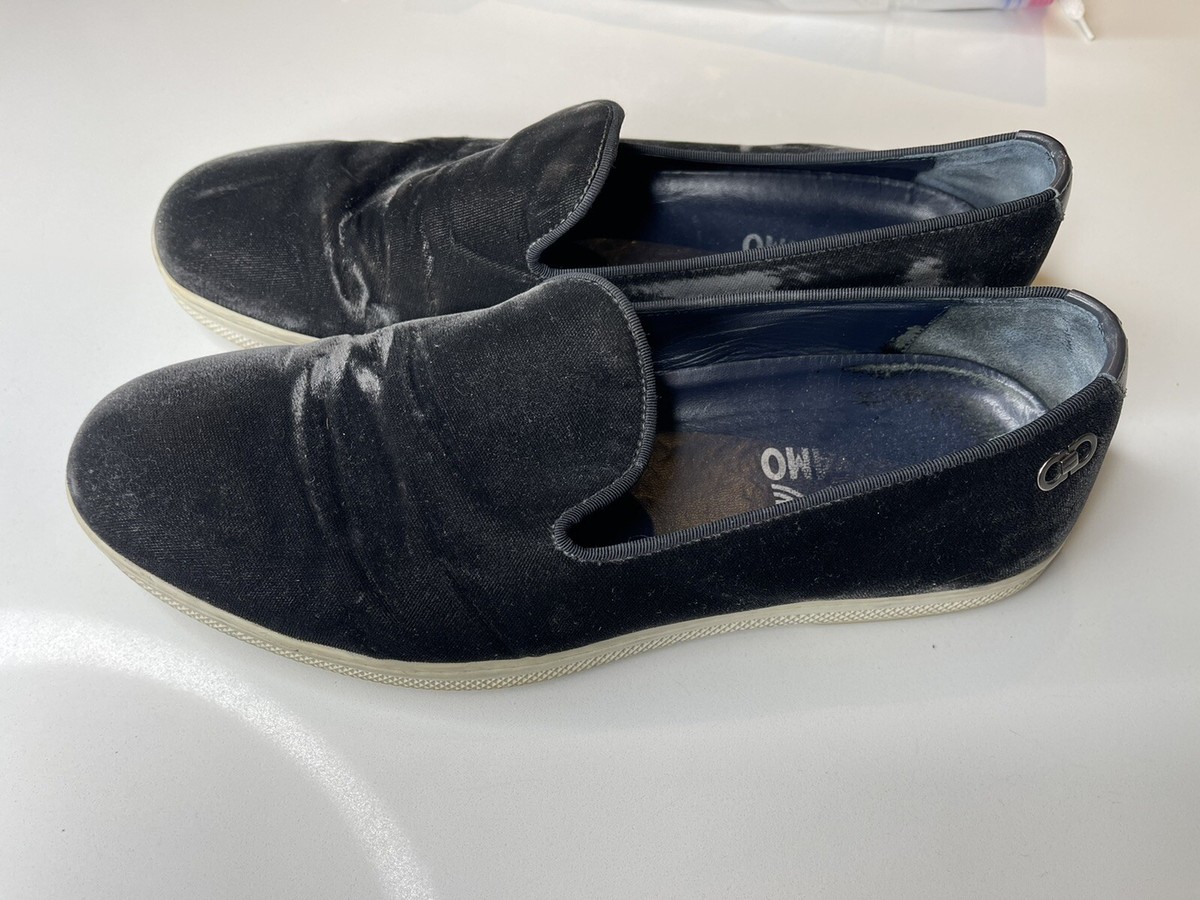 Salvatore Ferragamo Black velvet Slip On | eBay display picture 3