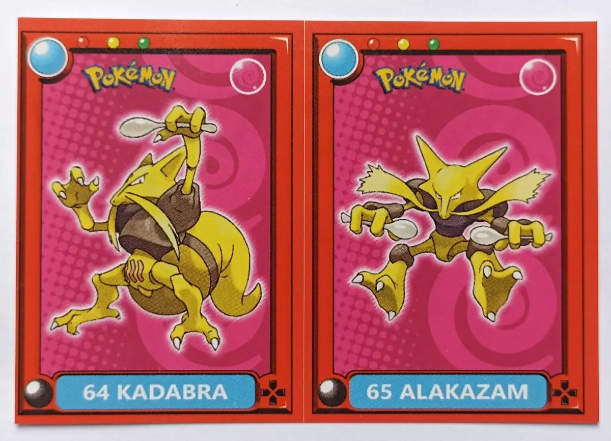 POKEMON POKEDEX Sticker EF #064-065 KADABRA / ALAKAZAM Edition PERU 2022