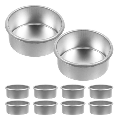 10 Stück Kerzenleertasse Deko Tablett für Kerzen schwarz Kerzenständer Halter - Bild 8 von 12