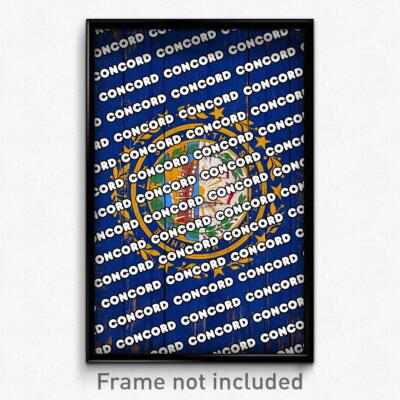 Concord New Hampshire Poster (NH City Souvenir 11x17 Town Print)