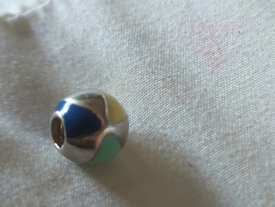New Chamilia Enamel Sterling Blue Turquoise Yellow Swar Rare HTF 