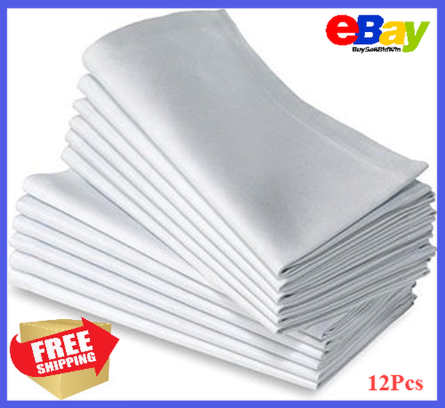 White' Napkins Restaurant Cotton Linen Dinner Serving Hotel Cloth