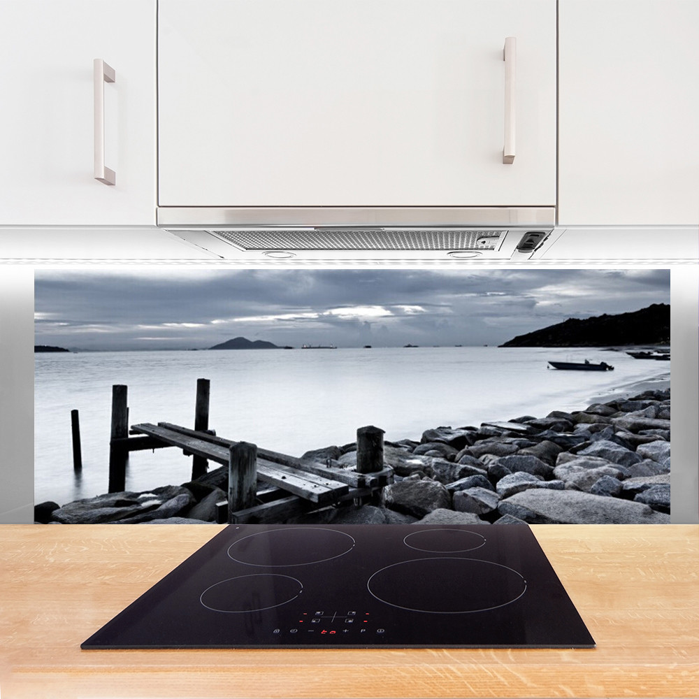 Crédence en verre 125x50 lavable pour protection plaque de cuisson - 2